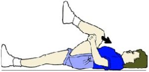 ( Knee to chest)کشش زانو به سمت قفسه سینه برای کمر درد